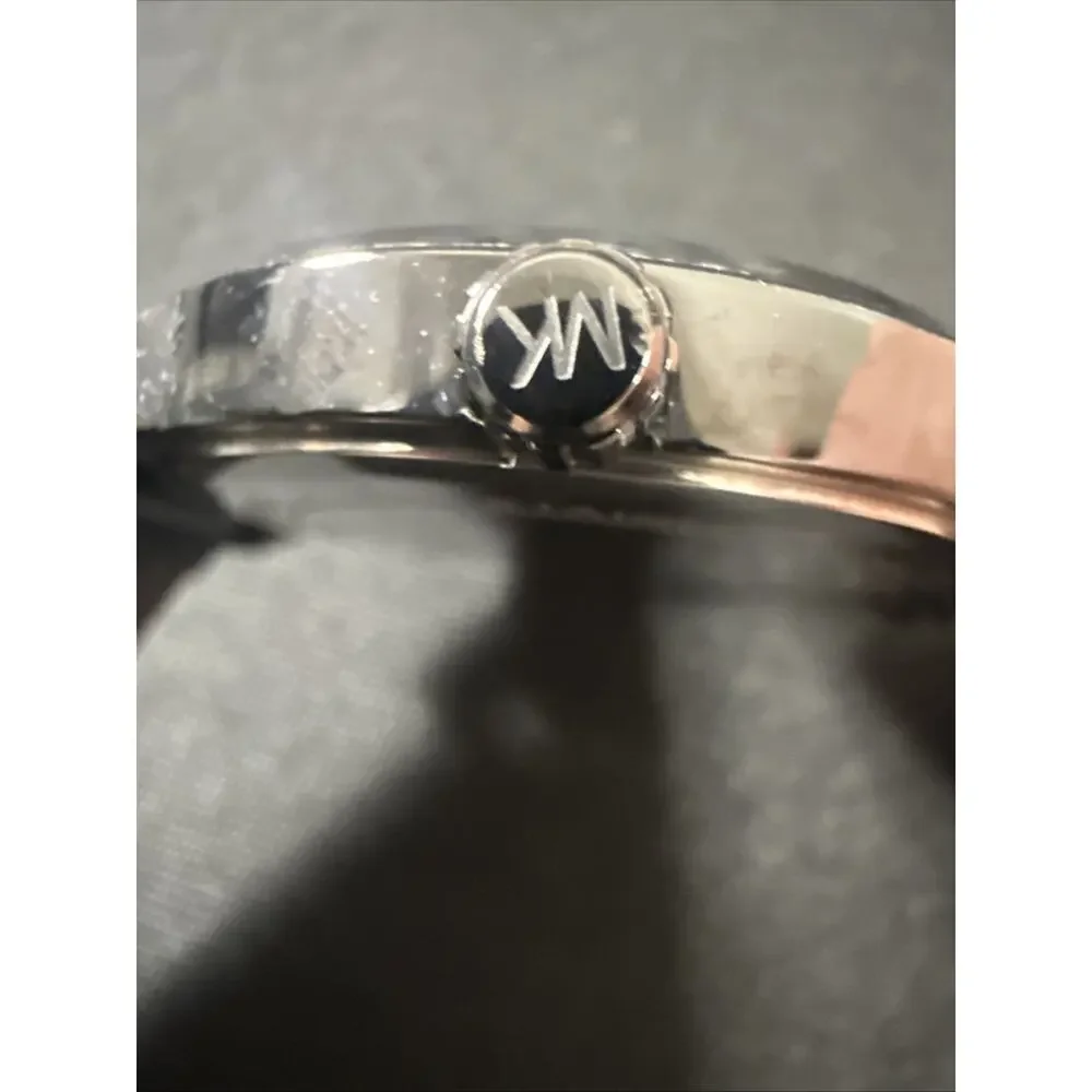Womens Michael Kors MK-6296 New Battery- 38mm Case -8” Band- All Black (B32)
